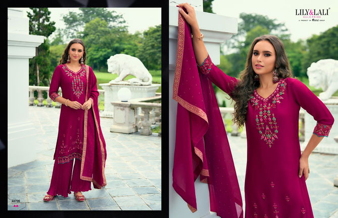 Malang 2 By Lily And Lali Vichitra Silk Embroidery Readymade Suits Wholesale Online